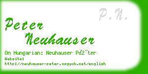 peter neuhauser business card